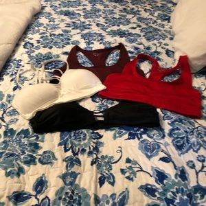 Bundle 4) 1 Bathing Suit Top 3) Sport Bras 2) bcq 1) flirtitude 1) Time Tru EUC